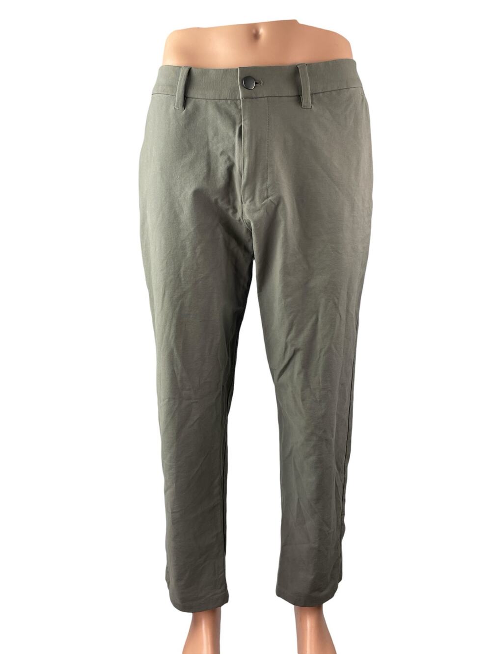 Lululemon ABC Men's Gray Mid Rise VersaTwill Classic Straight Trousers Pants 33